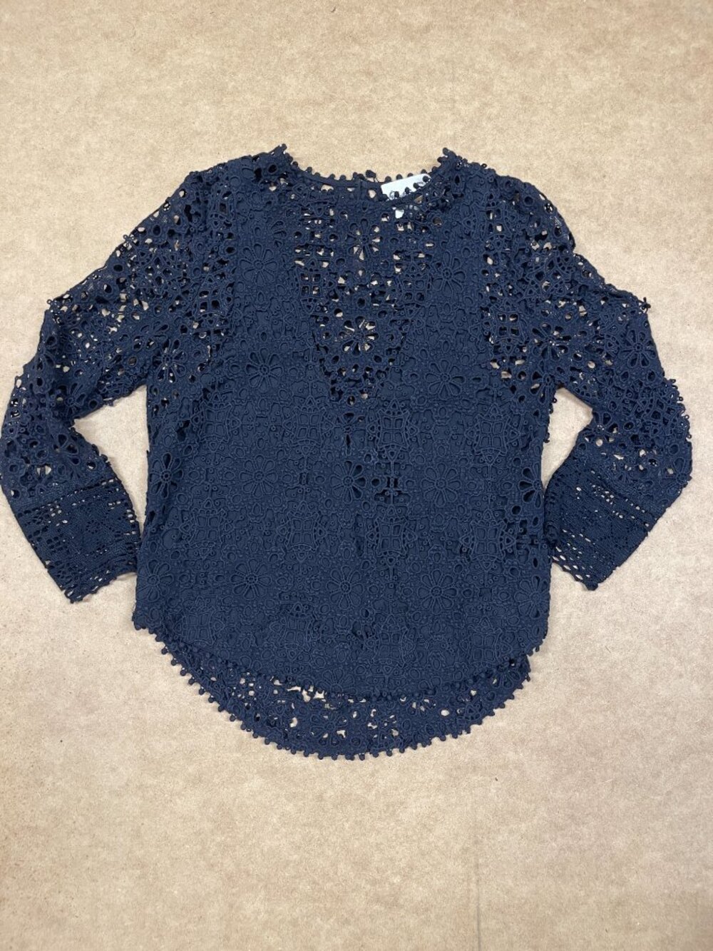 SEA New York Roseanna Black Lace Crochet LS Blouse in Size 0 EUC Worn Once